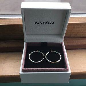 Pandora silver hoop earrings